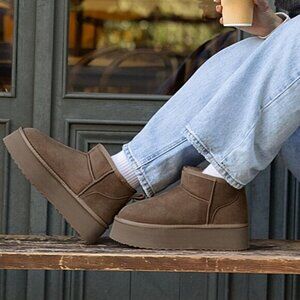 DREAM PAIRS Shearling-lined Winter Women's Ankle Boots Size 11